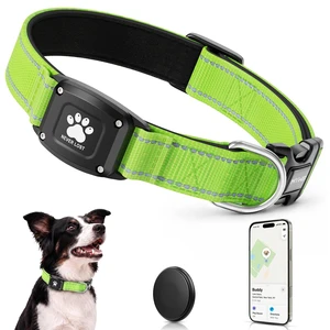 GPS Dog Collar with Tracker, Waterproof, No Monthly Fee, Green, XS | Works with Apple Find My, iOS Only, MFi Certified, No SIM Card, for Small Dogs, Reflective Padded Nylon, Neck 10.5-13.5 in GPS Dog Collar with Tracker, Waterproof, No Monthly Fee, Green, XS | Works with Apple Find My, iOS Only, MFi Certified, No SIM Card, for Small Dogs, Reflective Padded Nylon, Neck 10.5-13.5 in