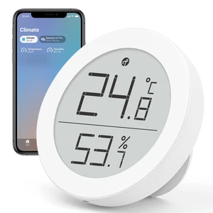 Thermometer Hygrometer Sensor Works with HomeKit (Only Works with iOS), Wireless Indoor Temperature and Humidity Monitor with E Ink Display for Home, via Thread or Bluetooth Thermometer Hygrometer Sensor Works with HomeKit (Only Works with iOS), Wireless Indoor Temperature and Humidity Monitor with E Ink Display for Home, via Thread or Bluetooth
