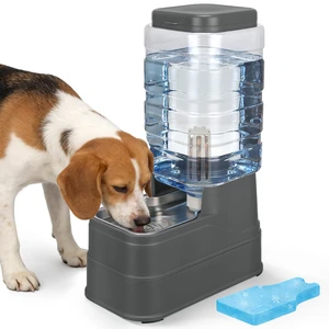 Automatic Dog Water Dispenser Gravity Stainless Steel Water Feeder Cat Waterer Feeder with Wide Mouth Bowl for Small Medium Dog Puppy Kitten (Filter &Ice Pack Included) 2.2Gallon Gray Automatic Dog Water Dispenser Gravity Stainless Steel Water Feeder Cat Waterer Feeder with Wide Mouth Bowl for Small Medium Dog Puppy Kitten (Filter &Ice Pack Included) 2.2Gallon Gray