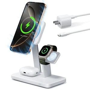 25W 3-in-1 Charger Stand for Magsafe, Made for Apple-Certified | for Magsafe Charger Stand with Cryoboost, Magnetic Charging Station for iPhone Duo/18 Pro/17-12/Apple Watch/AirPods Pro,White 25W 3-in-1 Charger Stand for Magsafe, Made for Apple-Certified | for Magsafe Charger Stand with Cryoboost, Magnetic Charging Station for iPhone Duo/18 Pro/17-12/Apple Watch/AirPods Pro,White