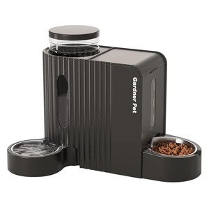 Gravity Automatic 2-in-1 Pet Feeder, 0.8 Gallons*2 Cat Feeder and Water Dispenser Set, 100% BPA-Free and Stainless Steel Water Bowl for Dogs, Cats, Rabbits, Puppies (Black) Gravity Automatic 2-in-1 Pet Feeder, 0.8 Gallons*2 Cat Feeder and Water Dispenser Set, 100% BPA-Free and Stainless Steel Water Bowl for Dogs, Cats, Rabbits, Puppies (Black)