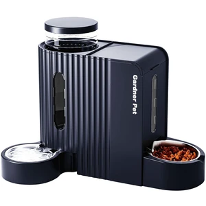 Automatic Cat Feeder, Water & Food Dispenser Set, Stainless Bowls | Gardner Pet Double 304 Stainless Steel Bowl, Large Capacity Rotatable Self Feeder for Small Medium Kitten Puppy-0.8Gal x 2 Automatic Cat Feeder, Water & Food Dispenser Set, Stainless Bowls | Gardner Pet Double 304 Stainless Steel Bowl, Large Capacity Rotatable Self Feeder for Small Medium Kitten Puppy-0.8Gal x 2
