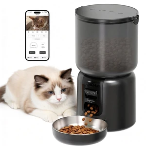 Automatic Cat Feeder with Camera 5G WiFi Timed Cat Food Dispenser, 4L Clog-Free Smart App Control Pet Feeder, 1080P HD Video with Night Vision Healthy Feeding for Small Pets Indoor Automatic Cat Feeder with Camera 5G WiFi Timed Cat Food Dispenser, 4L Clog-Free Smart App Control Pet Feeder, 1080P HD Video with Night Vision Healthy Feeding for Small Pets Indoor