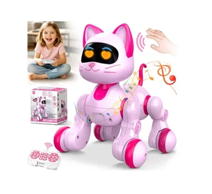 Robot Cat Interactive Toys for Girls: Remote Control & Touch & Dancing | Rechargeable Cute Robotic Kitty - Easy to Use Kids Entertained for Hours - Christmas/Birthday Gifts for 4-9 year old Kids Robot Cat Interactive Toys for Girls: Remote Control & Touch & Dancing | Rechargeable Cute Robotic Kitty - Easy to Use Kids Entertained for Hours - Christmas/Birthday Gifts for 4-9 year old Kids