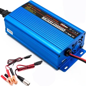 24V 5A Battery Charger Smart 4-Stage Lead Acid Battery Maintainer with 3-Pin XLR & Alligator Clips for AGM Gel SLA VRLA Wet Batteries (US Plug) 24V 5A Battery Charger Smart 4-Stage Lead Acid Battery Maintainer with 3-Pin XLR & Alligator Clips for AGM Gel SLA VRLA Wet Batteries (US Plug)