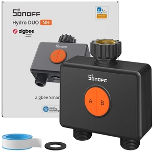 SWV-ZF2U Hydro DUO Zigbee Smart 2 Zone Sprinkler Timer, Brass Inlet, IP65, Type-C & 4 AA Battery Powered, Weather-Adaptive with Flow Meter for Garden, Requires Zigbee Hub, Compatible with HA SWV-ZF2U Hydro DUO Zigbee Smart 2 Zone Sprinkler Timer, Brass Inlet, IP65, Type-C & 4 AA Battery Powered, Weather-Adaptive with Flow Meter for Garden, Requires Zigbee Hub, Compatible with HA