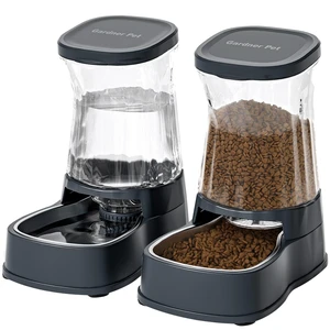 Automatic Dog Water Dispenser & Feeder Food Set, 304 Stainless Steel Bowls | 100% BPA Free, Large Capacity Gravity Feeding Waterer for Small, Medium & Large-Sized Dogs, Cats, Other Pets -(1 Gallon) Automatic Dog Water Dispenser & Feeder Food Set, 304 Stainless Steel Bowls | 100% BPA Free, Large Capacity Gravity Feeding Waterer for Small, Medium & Large-Sized Dogs, Cats, Other Pets -(1 Gallon)