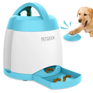 Automatic Dog Treat Dispenser with Button - Puzzle Memory Training Feeder, Pet Geek Button Treat Food Dispensing Toys Interactive, Iq Training Dog Feeder (Blue) Automatic Dog Treat Dispenser with Button - Puzzle Memory Training Feeder, Pet Geek Button Treat Food Dispensing Toys Interactive, Iq Training Dog Feeder (Blue)