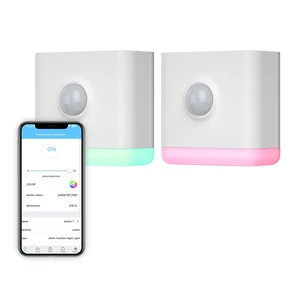 Multi-Function Night Light 2 Pack, Zigbee Repeater, 3-in-1 Combines a Motion Sensor, a Illumination Sensor and RGB Color Night Light, 1-100% Adjustable Brightness, Zigbee hub Required Multi-Function Night Light 2 Pack, Zigbee Repeater, 3-in-1 Combines a Motion Sensor, a Illumination Sensor and RGB Color Night Light, 1-100% Adjustable Brightness, Zigbee hub Required