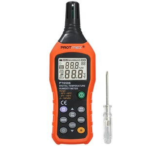 Digital Temperature Humidity Meter, Thermometer Hygrometer with Ambient Dew Point and Wet Bulb Temperature Indoor and Outdoor, Data Logger with Min/Max Hold, LCD Backlight, PT6508 Digital Temperature Humidity Meter, Thermometer Hygrometer with Ambient Dew Point and Wet Bulb Temperature Indoor and Outdoor, Data Logger with Min/Max Hold, LCD Backlight, PT6508
