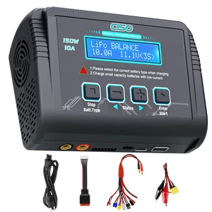 Lipo Battery Charger, 1-6S Balance Charger Discharge 150W 10A AC/DC for Li-Po Li-Hv Ion Fe NiMH NiCd Pb Hobby Batteries With Deans/Tamiya/JST/EC3/Connectors Cable Power Supply Lipo Battery Charger, 1-6S Balance Charger Discharge 150W 10A AC/DC for Li-Po Li-Hv Ion Fe NiMH NiCd Pb Hobby Batteries With Deans/Tamiya/JST/EC3/Connectors Cable Power Supply
