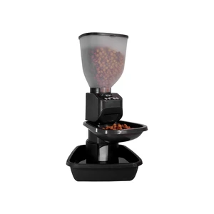 ® Automatic Dog & Cat Food Feeder with Water Dispenser, Smart Portion Control, OLED Display, Anti-Jam Design, Battery Operated, XS 415 lbs Pets, Black ® Automatic Dog & Cat Food Feeder with Water Dispenser, Smart Portion Control, OLED Display, Anti-Jam Design, Battery Operated, XS 415 lbs Pets, Black