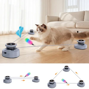 Automatic Interactive Cat Toys for Indoor Cats with DIY Chase Track | Adjustable Speed, Rechargeable Electric Moving Treadmill Self-Play Exercise Toy with Feather for Bored Kittens & Adult Cats Automatic Interactive Cat Toys for Indoor Cats with DIY Chase Track | Adjustable Speed, Rechargeable Electric Moving Treadmill Self-Play Exercise Toy with Feather for Bored Kittens & Adult Cats