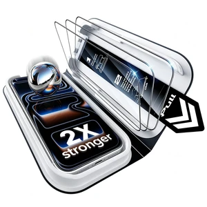 3 Pack for iPhone 17 Pro Max Screen Protector, Classic Clear | Easy One-Pull Installation, 2X Impact Absorption, 9H Tempered Glass, Full-Coverage Protection, UltraFit Tray, Bubble-Free 3 Pack for iPhone 17 Pro Max Screen Protector, Classic Clear | Easy One-Pull Installation, 2X Impact Absorption, 9H Tempered Glass, Full-Coverage Protection, UltraFit Tray, Bubble-Free