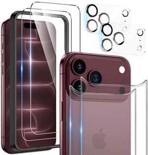 for iPhone 18 Pro Max Screen Protector, 6.9 Inch, HD Clear | Back and Front Screen Protector + Camera Protector, 2+2+2 Pack, 9H Hardness, Case Friendly, Easy Installation, Bubble Free for iPhone 18 Pro Max Screen Protector, 6.9 Inch, HD Clear | Back and Front Screen Protector + Camera Protector, 2+2+2 Pack, 9H Hardness, Case Friendly, Easy Installation, Bubble Free