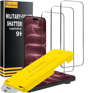 3 Pack Screen Protector for iPhone 18 Pro Max, Tempered Glass | 9H+ Hardness, Military-Grade Shatterproof, Anti-Scratch, HD Clear, Case Friendly, Easy Installation, Bubble Free 3 Pack Screen Protector for iPhone 18 Pro Max, Tempered Glass | 9H+ Hardness, Military-Grade Shatterproof, Anti-Scratch, HD Clear, Case Friendly, Easy Installation, Bubble Free