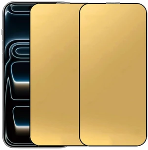 2 Pack Anti-Blue Tempered Glass Screen Protector Film for iPhone 17 Pro Max 6.9 inch Gold 2 Pack Anti-Blue Tempered Glass Screen Protector Film for iPhone 17 Pro Max 6.9 inch Gold