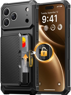 for iPhone 18 Pro Max Case with Card Slot & Safety Lock, Black | Holds 4~5 Cards & Cash, RFID Blocking, Camera Control Button, Shockproof Wallet Phone Case for Apple iPhone 18 Pro Max 6.9'' for iPhone 18 Pro Max Case with Card Slot & Safety Lock, Black | Holds 4~5 Cards & Cash, RFID Blocking, Camera Control Button, Shockproof Wallet Phone Case for Apple iPhone 18 Pro Max 6.9''