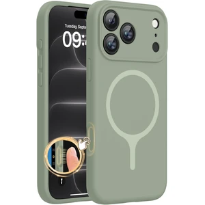 Silicone & Magnetic for iPhone 18 Pro Max Case, Patina Green | Compatible with MagSafe, Camera Control Cover, Premium Silicone Cover Shockproof Drop Protection Phone Case for 18 Pro Max Silicone & Magnetic for iPhone 18 Pro Max Case, Patina Green | Compatible with MagSafe, Camera Control Cover, Premium Silicone Cover Shockproof Drop Protection Phone Case for 18 Pro Max