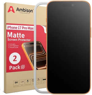Matte Screen Protector for iPhone 17 Pro Max 6.9inch, 2 Pack | Anti Glare, Anti Fingerprint, 9H Tempered Glass, Scratch Resistance Military-Grade, Smooth as Silk, Easy Installation Frame Matte Screen Protector for iPhone 17 Pro Max 6.9inch, 2 Pack | Anti Glare, Anti Fingerprint, 9H Tempered Glass, Scratch Resistance Military-Grade, Smooth as Silk, Easy Installation Frame