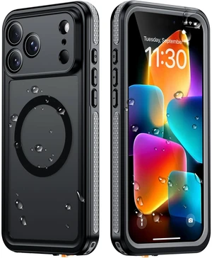 Designed for iPhone 18 Pro Max Case Waterproof, Black | Translucent Matte Back Cover, IP68 Waterproof, Compatible with MagSafe, Shockproof, Dustproof, Full Body Protective Designed for iPhone 18 Pro Max Case Waterproof, Black | Translucent Matte Back Cover, IP68 Waterproof, Compatible with MagSafe, Shockproof, Dustproof, Full Body Protective