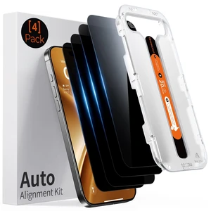 4-PACK for iPhone 16 Pro Max Privacy Screen Protector Glass 6.9" | 13FT Drop Tested, Auto Alignment Kit, 10X Military-Grade Tempered Glass, Stronger Edge Protection, Case Friendly, Bubble-Free 4-PACK for iPhone 16 Pro Max Privacy Screen Protector Glass 6.9" | 13FT Drop Tested, Auto Alignment Kit, 10X Military-Grade Tempered Glass, Stronger Edge Protection, Case Friendly, Bubble-Free