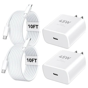 45W USB C Super Fast Charger for iPhone 17 16 15Pro Max, 45 Watt Type C Charger Block with 10FT Nylon Braided Charging Cable for 17 16 Pro Max/17 16 Pro/16 Plus,15 Pro Max/15 Pro/15, Android Phone 45W USB C Super Fast Charger for iPhone 17 16 15Pro Max, 45 Watt Type C Charger Block with 10FT Nylon Braided Charging Cable for 17 16 Pro Max/17 16 Pro/16 Plus,15 Pro Max/15 Pro/15, Android Phone