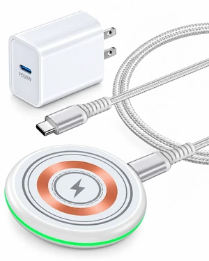 25W MagSafe Charger for iPhone 18 Pro Max 17e 17, Apple Magnetic Wireless | 25w Magnetic Wireless Charger Mini Pad with Strong Magnetic Hold, 30w USB-C Wall Charger and 4ft USBC Cable for iPhone 18Pro 25W MagSafe Charger for iPhone 18 Pro Max 17e 17, Apple Magnetic Wireless | 25w Magnetic Wireless Charger Mini Pad with Strong Magnetic Hold, 30w USB-C Wall Charger and 4ft USBC Cable for iPhone 18Pro