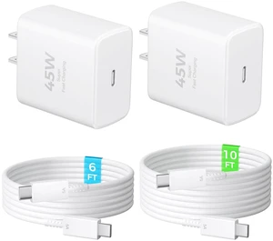 for iPhone 18 17 16 Pro Max Charger Fast Charging, 45W USB C Fast Charger | with 10FT & 6FT Long USB Type C Charging Cable Cord for iPhone Duo/18Pro/ Pro Max/17/17 Pro/17 Pro Max/Air, 16 for iPhone 18 17 16 Pro Max Charger Fast Charging, 45W USB C Fast Charger | with 10FT & 6FT Long USB Type C Charging Cable Cord for iPhone Duo/18Pro/ Pro Max/17/17 Pro/17 Pro Max/Air, 16