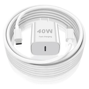 iPhone 17 Charger Fast Charging,40W USB C Charger Block6FT Type C Cable | for iPhone 18/17/16/15 Series, iPad, Galaxy, Pixel 9 and More White iPhone 17 Charger Fast Charging,40W USB C Charger Block6FT Type C Cable | for iPhone 18/17/16/15 Series, iPad, Galaxy, Pixel 9 and More White