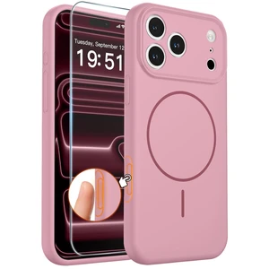 for iPhone 18 Pro Max Case/iPhone 17 Pro Max Case,Rose Pink | Full Camera Protection,Camera Control Cover,Compatible with MagSafe,with Screen Protector,Silicone Phone Case for iPhone 18 Pro Max Case/iPhone 17 Pro Max Case,Rose Pink | Full Camera Protection,Camera Control Cover,Compatible with MagSafe,with Screen Protector,Silicone Phone Case