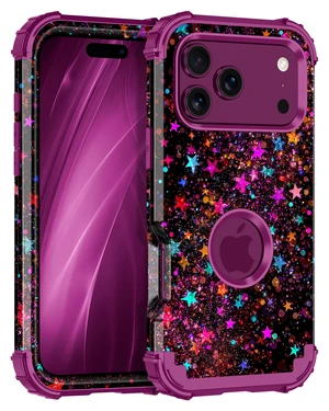 for iPhone 18 Pro Max Case,iPhone 17 Pro Max Case,Glow in The Dark Three Layer Heavy Duty Sturdy Shockproof Protection Hard PC+Soft TPU Bumper Case for Apple 18/17 Pro Max,Colorful for iPhone 18 Pro Max Case,iPhone 17 Pro Max Case,Glow in The Dark Three Layer Heavy Duty Sturdy Shockproof Protection Hard PC+Soft TPU Bumper Case for Apple 18/17 Pro Max,Colorful