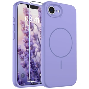 Silicone & Magnetic for iPhone 17e Case/iPhone 16e Case | Full Camera Protection with Screen Protector, Compatible with MagSafe, Anti-Scratch Microfiber Lining,Light Purple Silicone & Magnetic for iPhone 17e Case/iPhone 16e Case | Full Camera Protection with Screen Protector, Compatible with MagSafe, Anti-Scratch Microfiber Lining,Light Purple