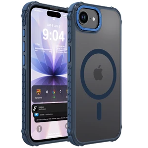 Strong Magnetic Case for iPhone 16E/iPhone 17E, Matte Blue | Compatible with Magsafe Military Grade Drop Protection Translucent Slim Fit Anti-slip Shockproof Protective Phone Cover Strong Magnetic Case for iPhone 16E/iPhone 17E, Matte Blue | Compatible with Magsafe Military Grade Drop Protection Translucent Slim Fit Anti-slip Shockproof Protective Phone Cover