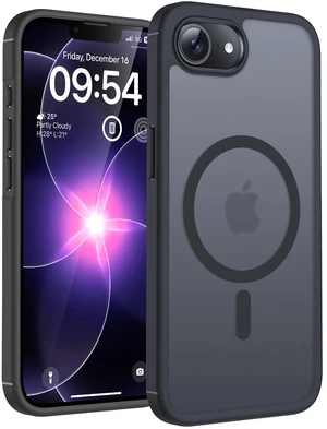 for iPhone 17e Case, Compatible with MagSafe, Black | Built-in Magnets, Military Grade Drop Protection, Anti-Slip Shockproof Translucent Matte Back Phone Cover for iPhone 17e Case, Compatible with MagSafe, Black | Built-in Magnets, Military Grade Drop Protection, Anti-Slip Shockproof Translucent Matte Back Phone Cover