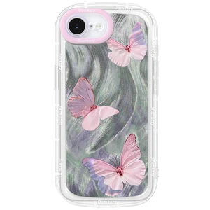 Cute Butterfly Phone Case for iPhone 16e/ 17e, Soft Clear TPU with Gradient Shining Textured Pattern, Shockproof Air Cushion Bumper Cases Cover for Girls Women Cute Butterfly Phone Case for iPhone 16e/ 17e, Soft Clear TPU with Gradient Shining Textured Pattern, Shockproof Air Cushion Bumper Cases Cover for Girls Women