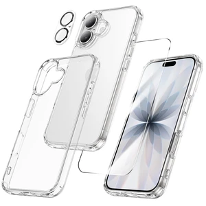 for iPhone 17 Case Clear | 3 in 1, with Front Tempered Glass Screen Protector & Camera Lens Protector, Anti-Yellowing Cover for iPhone 17 6.3 Inch for iPhone 17 Case Clear | 3 in 1, with Front Tempered Glass Screen Protector & Camera Lens Protector, Anti-Yellowing Cover for iPhone 17 6.3 Inch