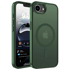 Magnetic Matte Case for iPhone 17e/iPhone 16e 6.1-Inch,Green | Compatible with Magsafe,Military Grade Drop Protection,Slim Translucent Anti-Fingerprints Shockproof Protective Phone Case Magnetic Matte Case for iPhone 17e/iPhone 16e 6.1-Inch,Green | Compatible with Magsafe,Military Grade Drop Protection,Slim Translucent Anti-Fingerprints Shockproof Protective Phone Case