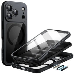 360° Full Body Magnetic Case for iPhone 18 Pro, Black | Compatible with MagSafe, Shockproof, Built-in Tempered Glass Screen Protector and Camera Control Button, Anti-Slip Grip 360° Full Body Magnetic Case for iPhone 18 Pro, Black | Compatible with MagSafe, Shockproof, Built-in Tempered Glass Screen Protector and Camera Control Button, Anti-Slip Grip