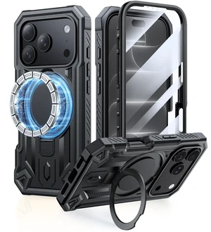 for iPhone 18 Pro Case with Magnetic Kickstand Black | Built-in Screen Protector, Compatible with MagSafe, 20FT Military Drop Protection, Durable Ring stand, Full Body Rugged Cover for iPhone 18 Pro Case with Magnetic Kickstand Black | Built-in Screen Protector, Compatible with MagSafe, 20FT Military Drop Protection, Durable Ring stand, Full Body Rugged Cover
