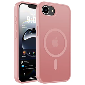 Magnetic Matte Case for iPhone 17e/iPhone 16e 6.1-Inch,Pink | Compatible with Magsafe,Military Grade Drop Protection,Slim Translucent Anti-Fingerprints Shockproof Protective Phone Case Magnetic Matte Case for iPhone 17e/iPhone 16e 6.1-Inch,Pink | Compatible with Magsafe,Military Grade Drop Protection,Slim Translucent Anti-Fingerprints Shockproof Protective Phone Case