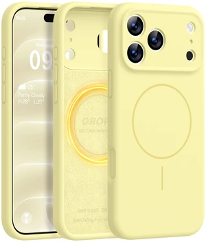 Magnetic for iPhone 18 Pro Case 6.3" Silicone, Creamy Yellow | Compatible with Magsafe, Full Camera Protection, Soft Microfiber Lining, Shockproof Protective Case for iPhone 18 Pro Magnetic for iPhone 18 Pro Case 6.3" Silicone, Creamy Yellow | Compatible with Magsafe, Full Camera Protection, Soft Microfiber Lining, Shockproof Protective Case for iPhone 18 Pro