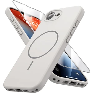 for iPhone 17e Case with Screen Protector, Magnetic, Antique White | Compatible with MagSafe, Military-Grade Shockproof Protection, Anti-Slip, Solid Bumper Matte Back Cover for iPhone 17 e for iPhone 17e Case with Screen Protector, Magnetic, Antique White | Compatible with MagSafe, Military-Grade Shockproof Protection, Anti-Slip, Solid Bumper Matte Back Cover for iPhone 17 e