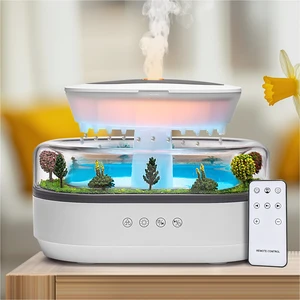 Essential Oil Diffuser 250ML Cloud Humidifier Rain Water Drip Diffuser Humidifier with Drip Music Micro Landscape Ultrasonic Diffuser for Bedroom Office Hotel (White Grey) Essential Oil Diffuser 250ML Cloud Humidifier Rain Water Drip Diffuser Humidifier with Drip Music Micro Landscape Ultrasonic Diffuser for Bedroom Office Hotel (White Grey)