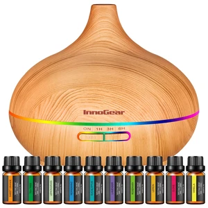 400ml Aromatherapy Essential Oil Diffuser 10 Oils Gift Set, Yellow | Cool Mist Humidifier, Essential Oils, Ultrasonic, 4 Timers, Run up to 12hrs, Large Room, Home, Automatic Shut-Off, Quiet 400ml Aromatherapy Essential Oil Diffuser 10 Oils Gift Set, Yellow | Cool Mist Humidifier, Essential Oils, Ultrasonic, 4 Timers, Run up to 12hrs, Large Room, Home, Automatic Shut-Off, Quiet