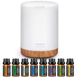 300ml Aromatherapy Essential Oil Diffuser 8 Oils Gift Set | Aromatherapy, Cool Mist Humidifier, Ultrasonic, Large Room, Run up to 10hrs, Waterless Auto Off, 7 LED Lights, Quiet 300ml Aromatherapy Essential Oil Diffuser 8 Oils Gift Set | Aromatherapy, Cool Mist Humidifier, Ultrasonic, Large Room, Run up to 10hrs, Waterless Auto Off, 7 LED Lights, Quiet