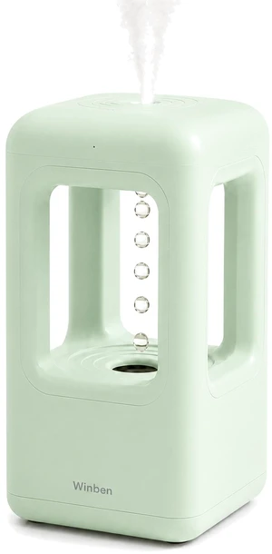 600mL Mini Cool Mist Humidifier with Anti-Gravity Water Drop Display for Desk, Home Office and Indoor Plants, Plug-In, Green 600mL Mini Cool Mist Humidifier with Anti-Gravity Water Drop Display for Desk, Home Office and Indoor Plants, Plug-In, Green