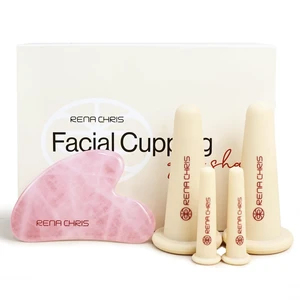 Facial Cupping Set & Gua Sha Facial Tool - Silicone Cupping Set & Rose Quartz Gua Sha Stone - Face Cupping Therapy Sets for Natural Skin Care, Puffiness, Lip Plumping (Pink) Facial Cupping Set & Gua Sha Facial Tool - Silicone Cupping Set & Rose Quartz Gua Sha Stone - Face Cupping Therapy Sets for Natural Skin Care, Puffiness, Lip Plumping (Pink)
