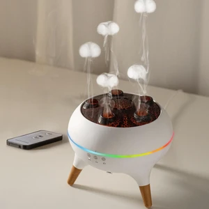 Jellyfish Diffuser 250ML, Volcano Diffuser Aroma Diffusers Air Humidifiers 7Color LED, 5 Rings Dynamic Sound Pickup Ultrasonic Aromatherapy Fragrant for Bedroom Office (White) Jellyfish Diffuser 250ML, Volcano Diffuser Aroma Diffusers Air Humidifiers 7Color LED, 5 Rings Dynamic Sound Pickup Ultrasonic Aromatherapy Fragrant for Bedroom Office (White)