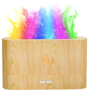 Colorful Aroma Essential Oil Diffuser for Home, Quiet Cool Mist Flame Humidifier for Bedroom with Remote, Fire Flame Diffuser Humidifier with Scent (Light Wood) Colorful Aroma Essential Oil Diffuser for Home, Quiet Cool Mist Flame Humidifier for Bedroom with Remote, Fire Flame Diffuser Humidifier with Scent (Light Wood)